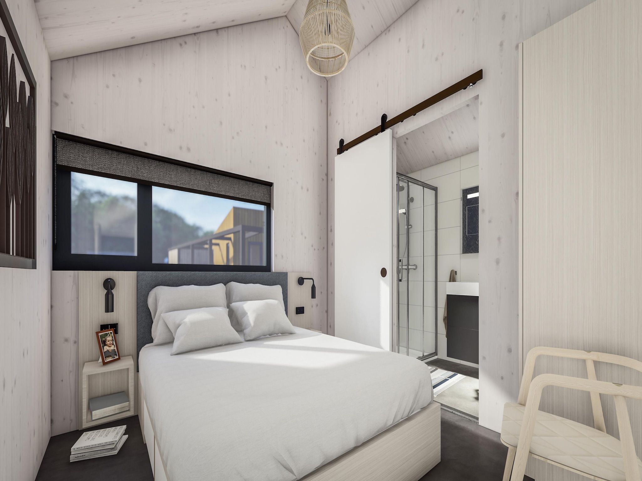 Een slaapkamer van Vakantiepark Klein Vink 24 in Arcen