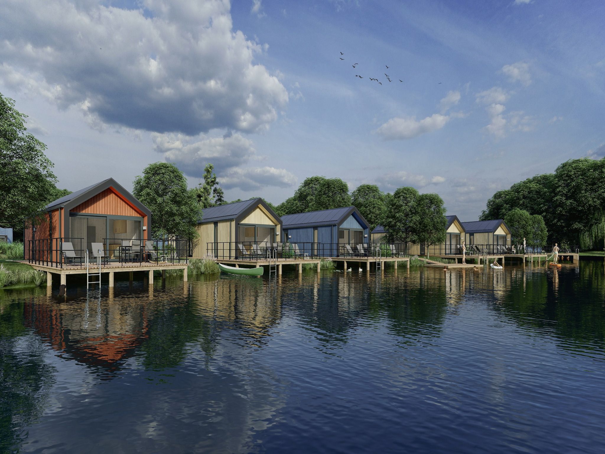 De buitenkant van Vakantiepark Klein Vink 24 in Arcen