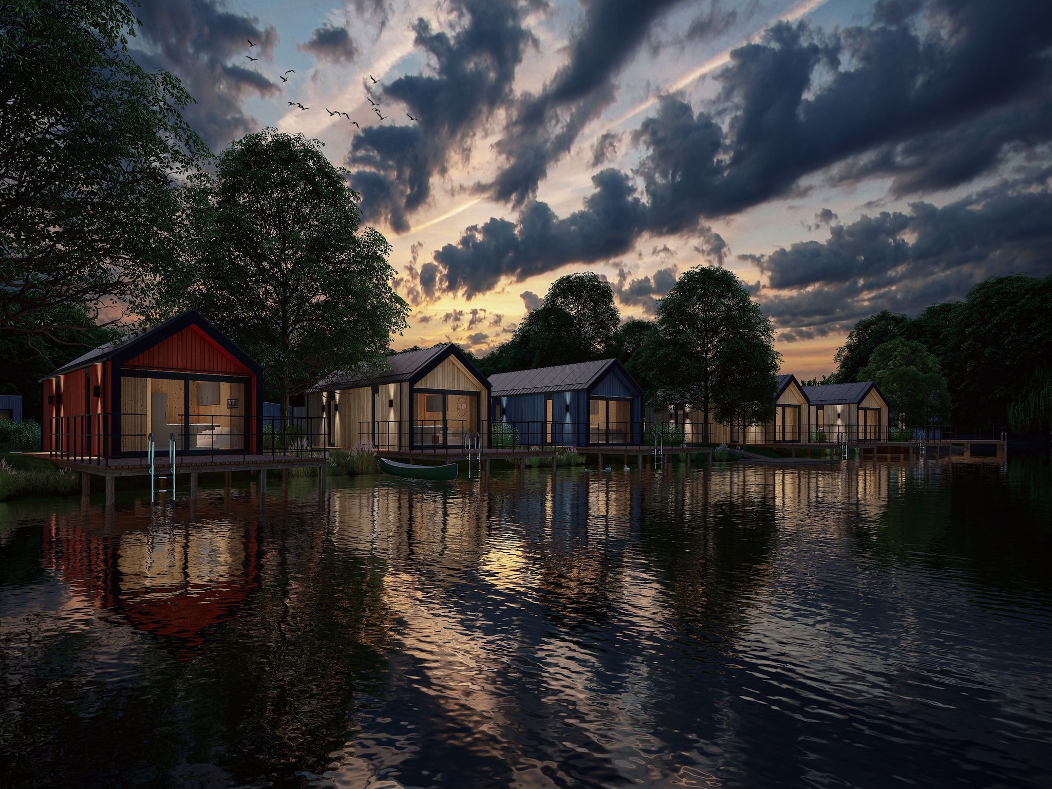 De buitenkant van Vakantiepark Klein Vink 24 in Arcen