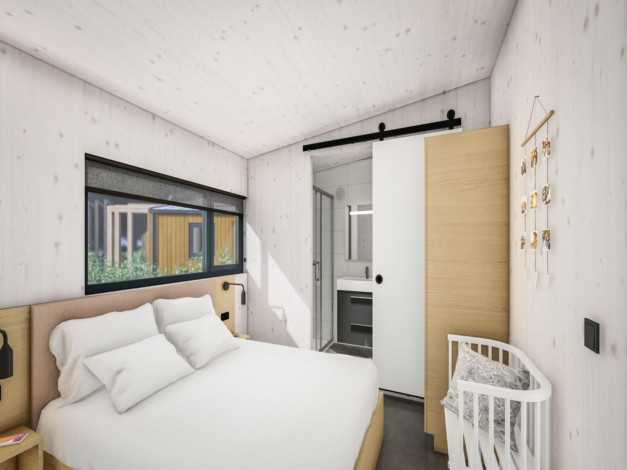 Een slaapkamer van Vakantiepark Klein Vink 25 in Arcen