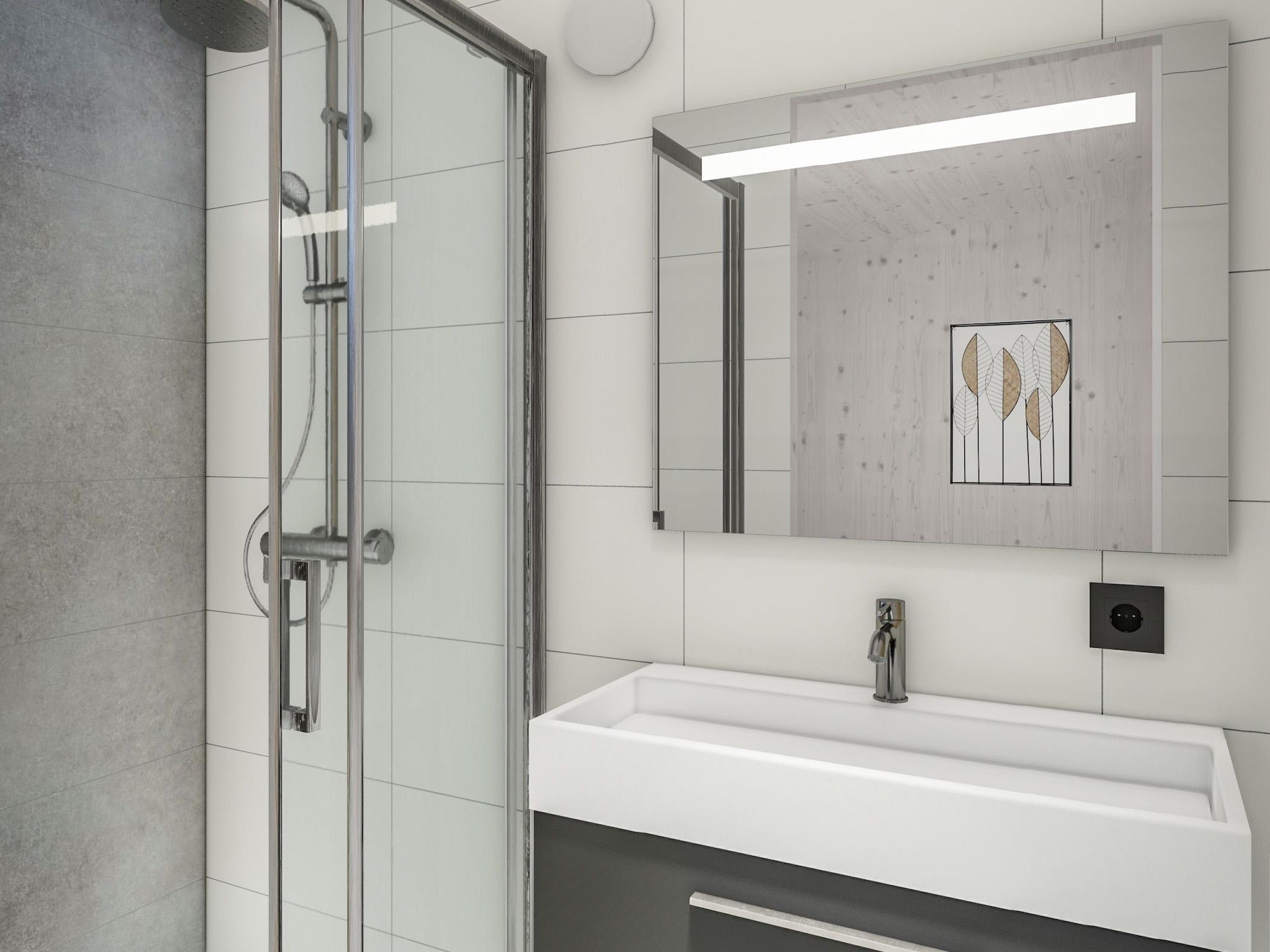 De badkamer van Vakantiepark Klein Vink 25 in Arcen