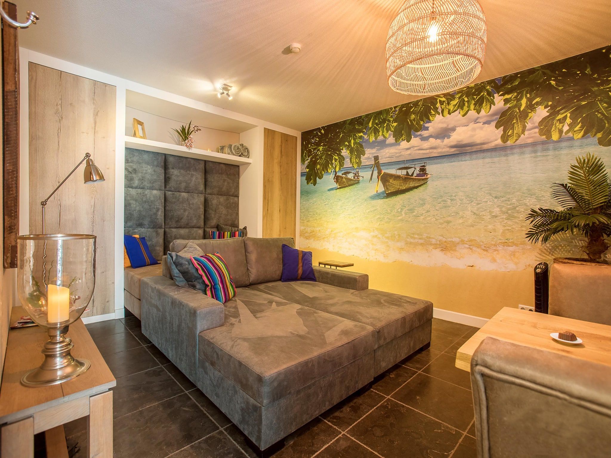 De woonkamer van Thermen Mi Casa in Culemborg