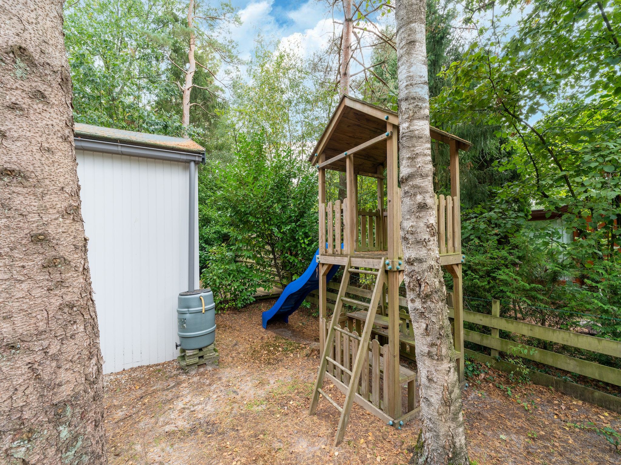 De tuin van Boshuisje Joy in Gelderland