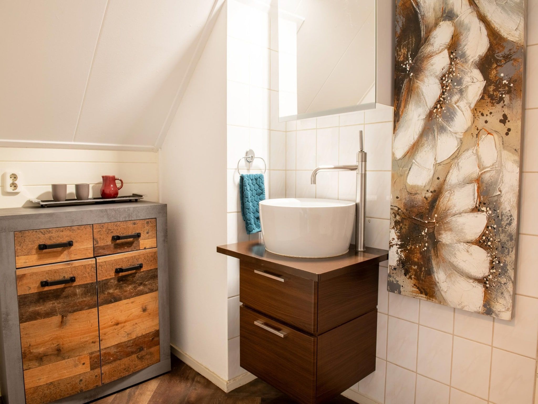 De badkamer van BnB van Duin in Steenderen