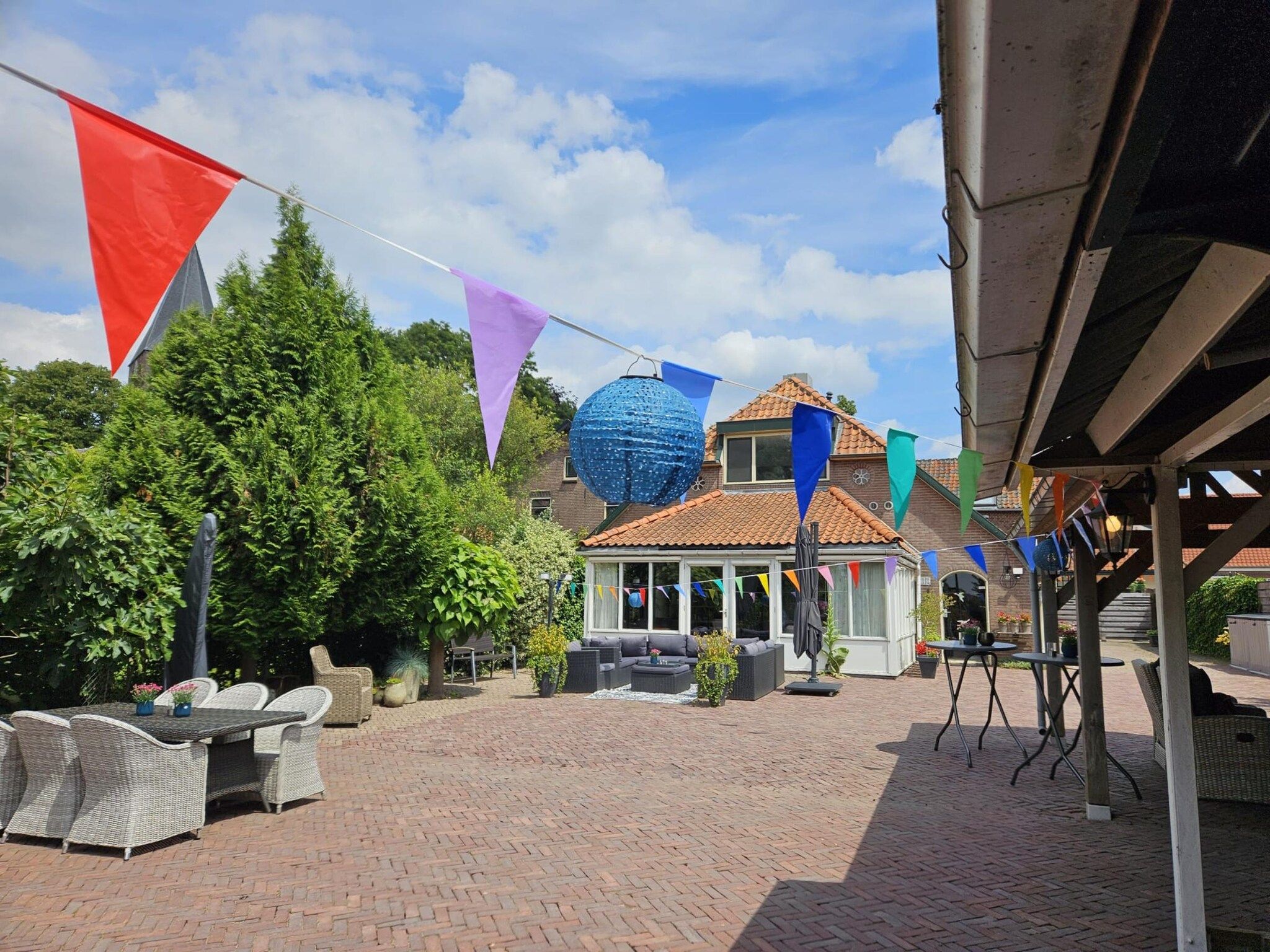 De tuin van BnB van Duin in Steenderen