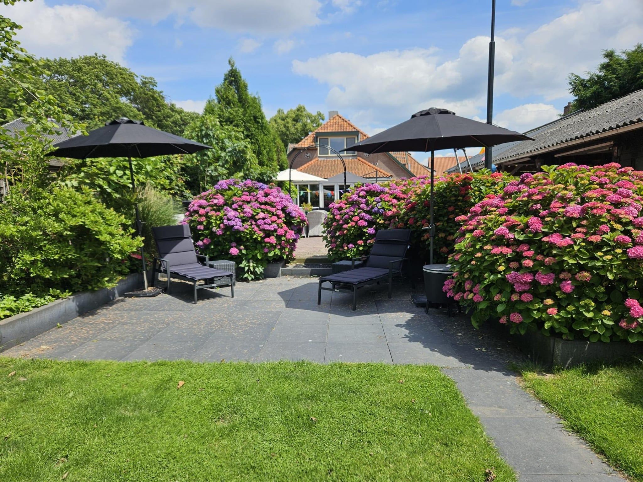 De tuin van BnB van Duin in Steenderen