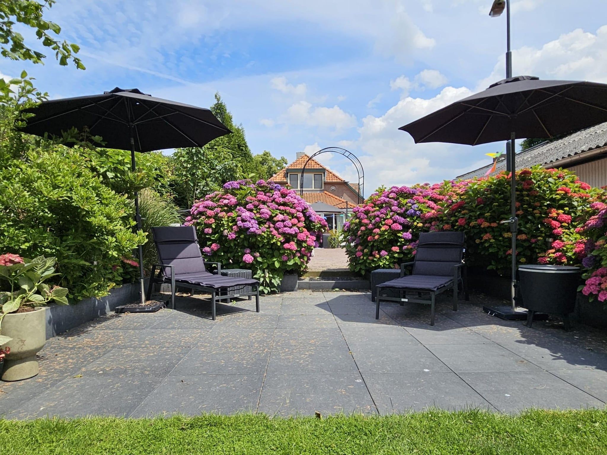 De tuin van BnB van Duin in Steenderen