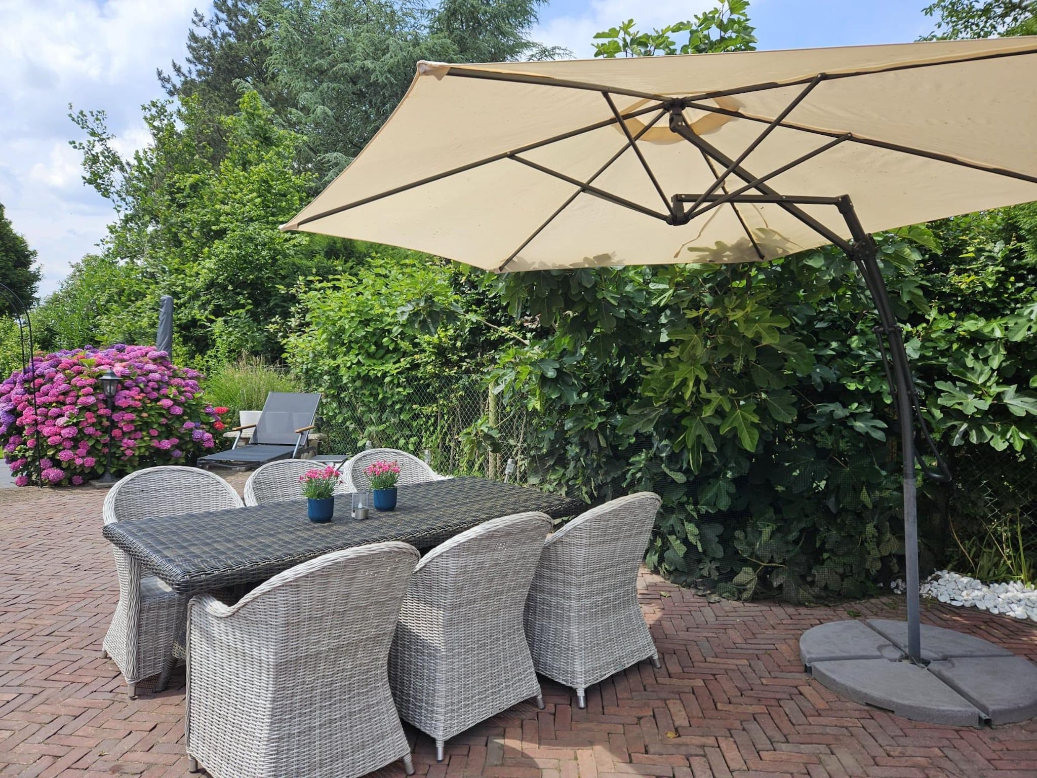 Het terras van BnB van Duin in Steenderen