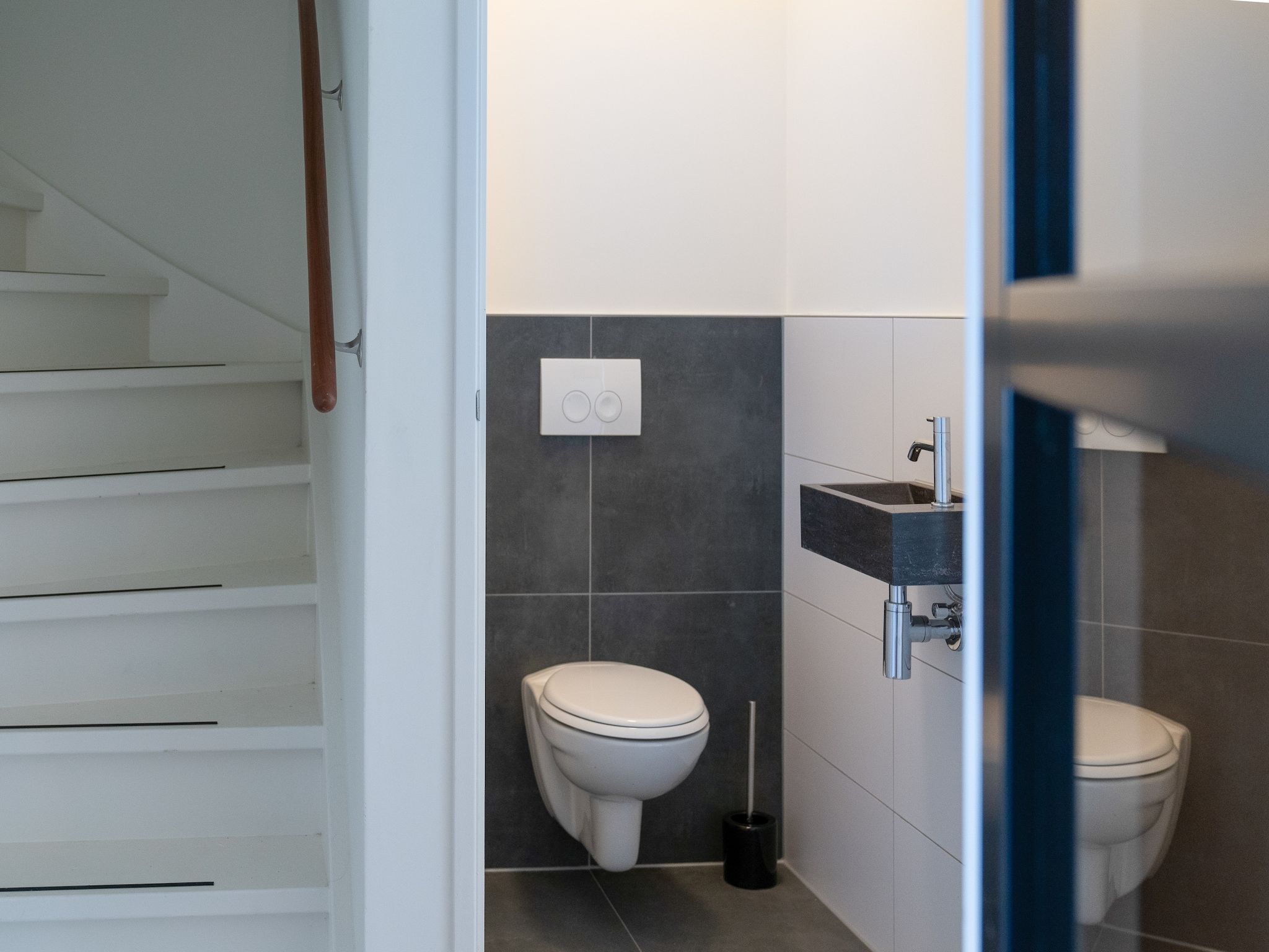 De badkamer van Friese Villa in Leons in Leons