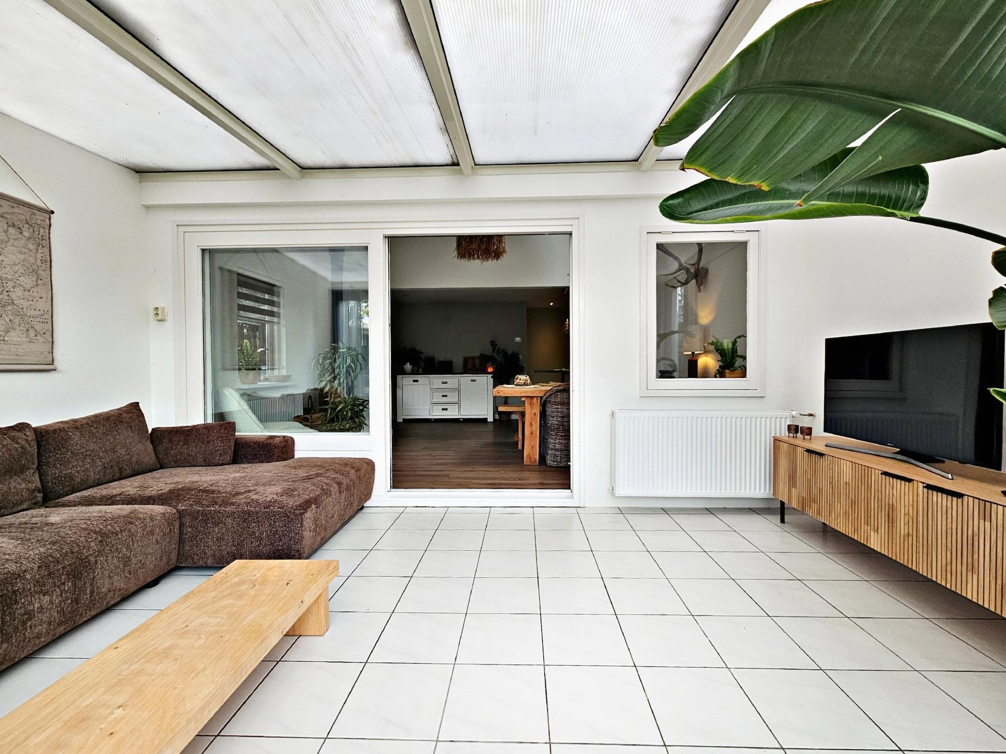 De woonkamer van Vakantiewoning het Bakhuis Zeumershof 4 pax in Voorthuizen