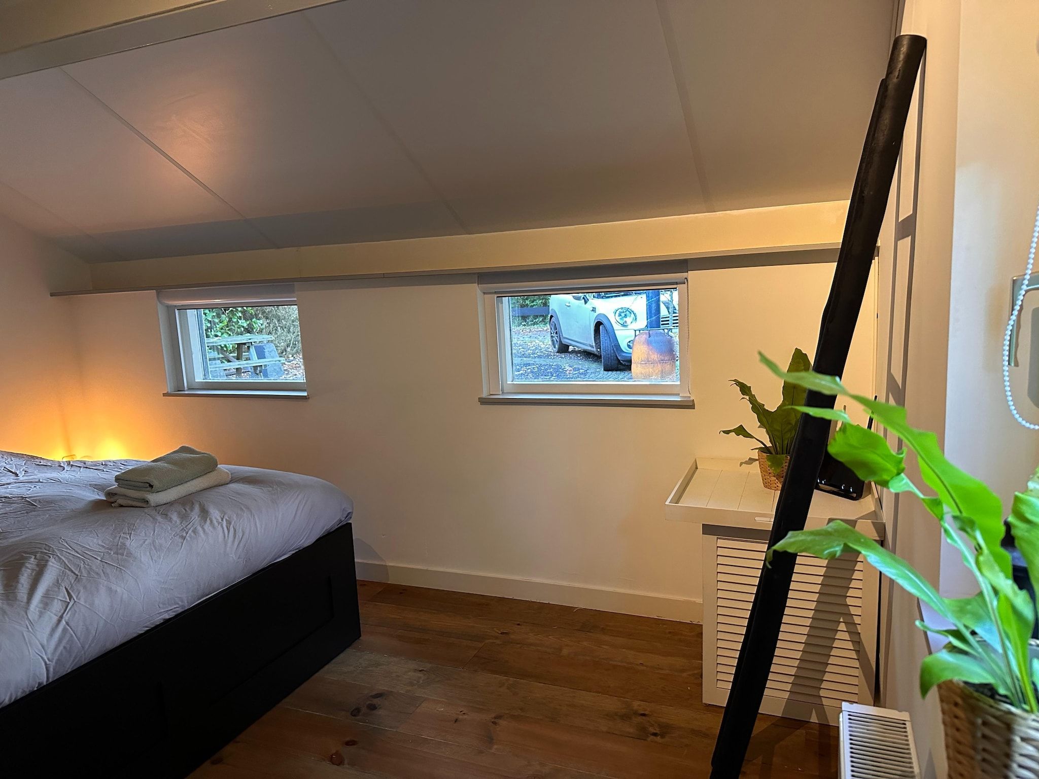 Een slaapkamer van Vakantiewoning het Bakhuis Zeumershof 4 pax in Voorthuizen