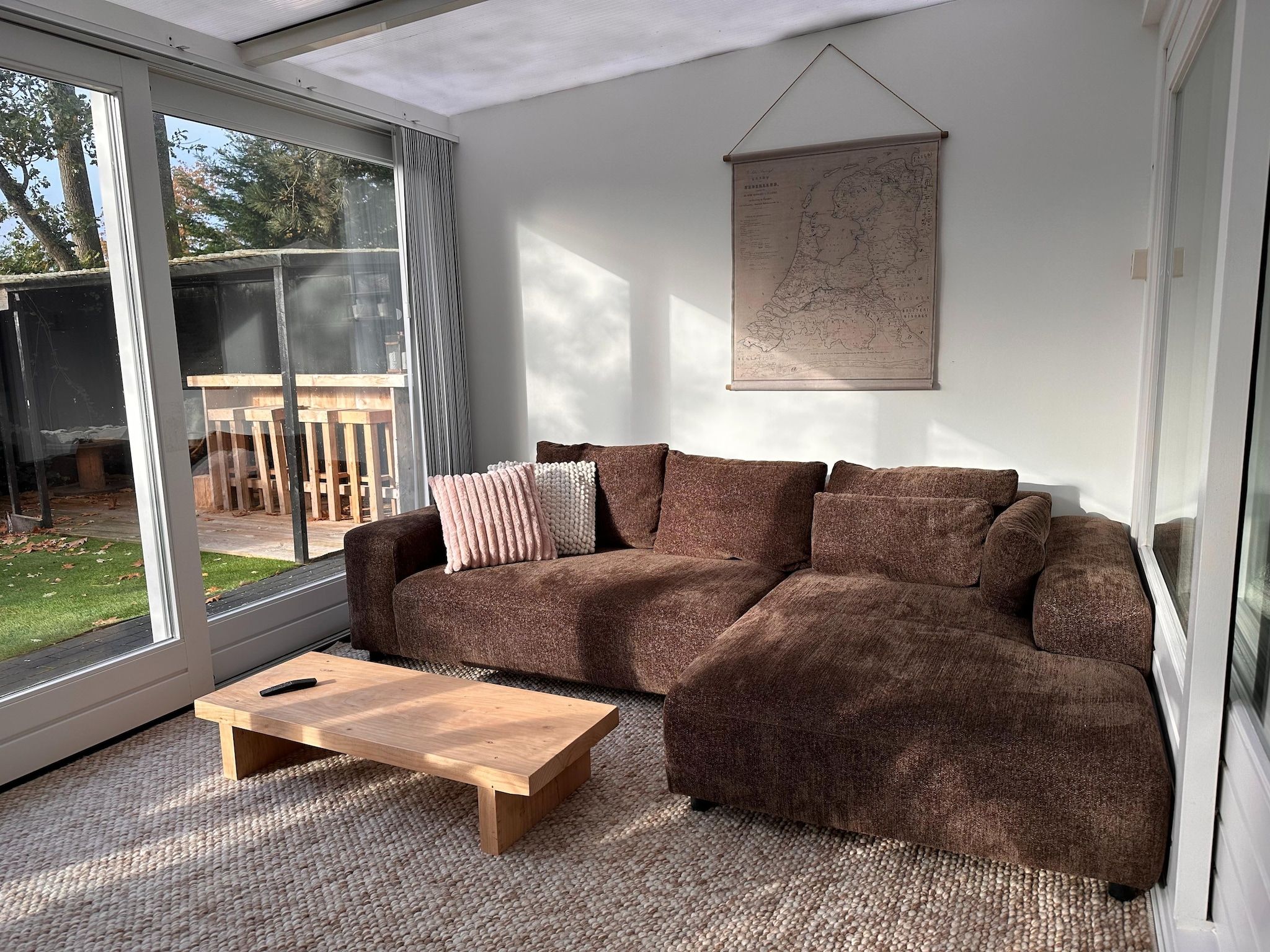 De woonkamer van Vakantiewoning het Bakhuis Zeumershof 4 pax in Voorthuizen