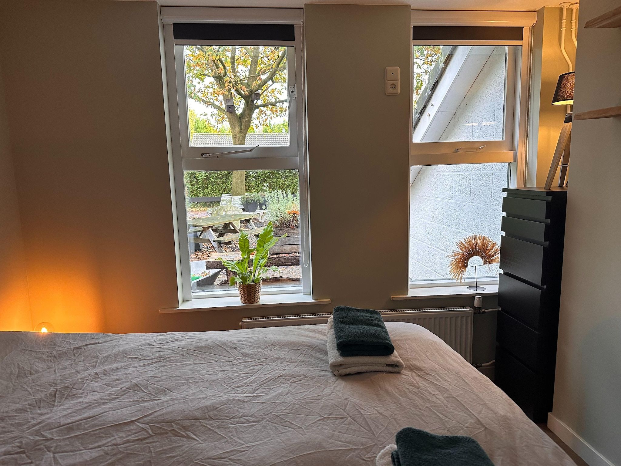 Een slaapkamer van Vakantiewoning het Bakhuis Zeumershof 4 pax in Voorthuizen