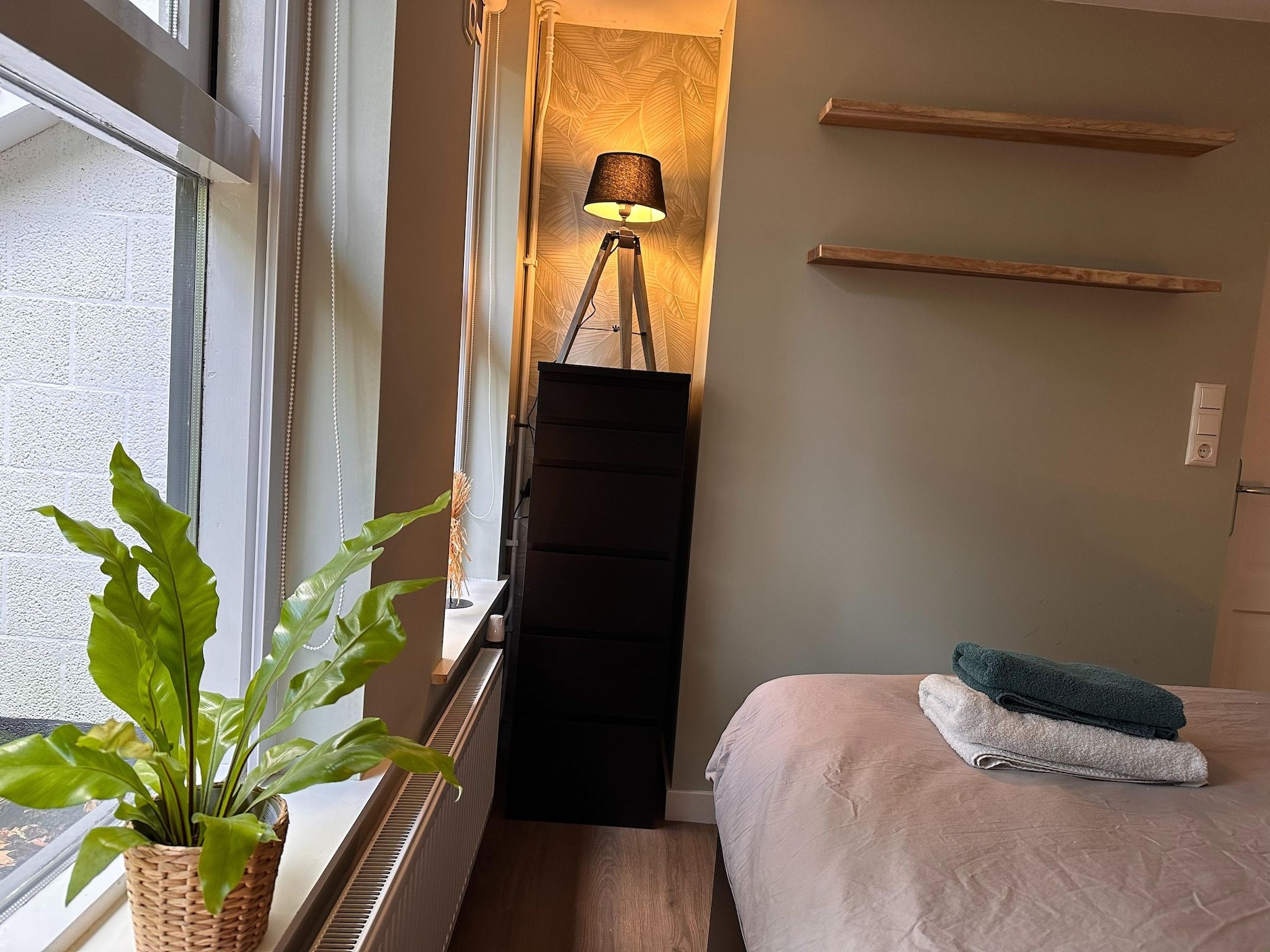 Een slaapkamer van Vakantiewoning het Bakhuis Zeumershof 4 pax in Voorthuizen