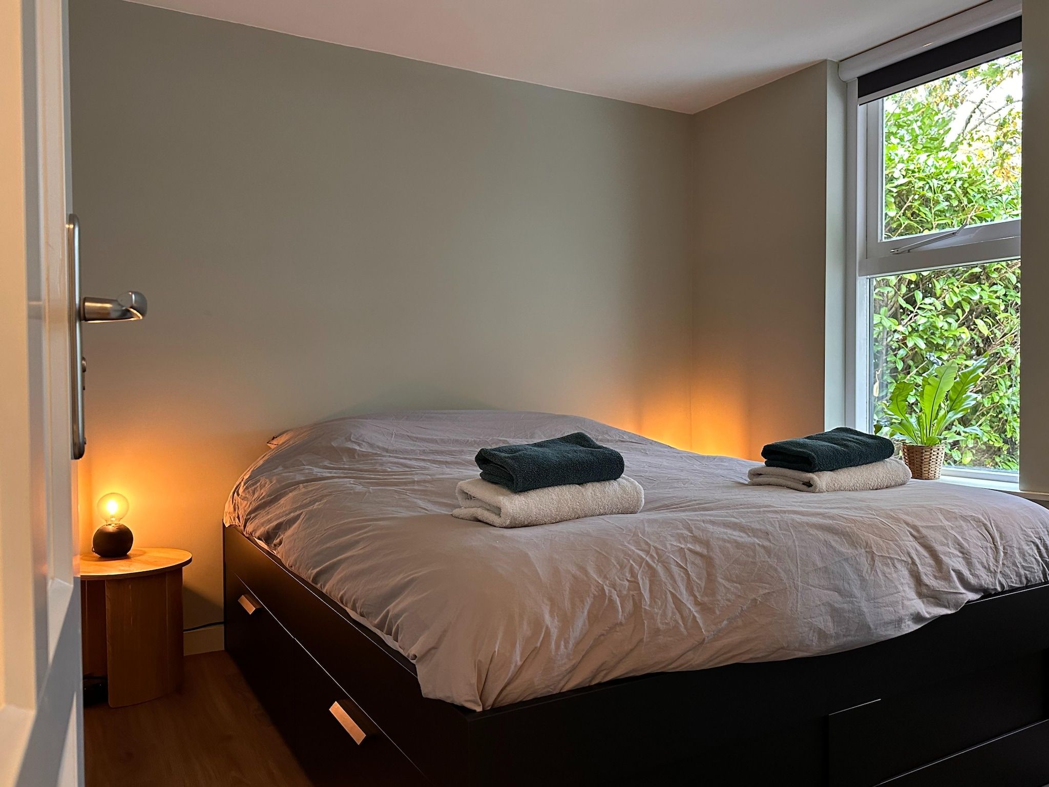 Een slaapkamer van Vakantiewoning het Bakhuis Zeumershof 4 pax in Voorthuizen