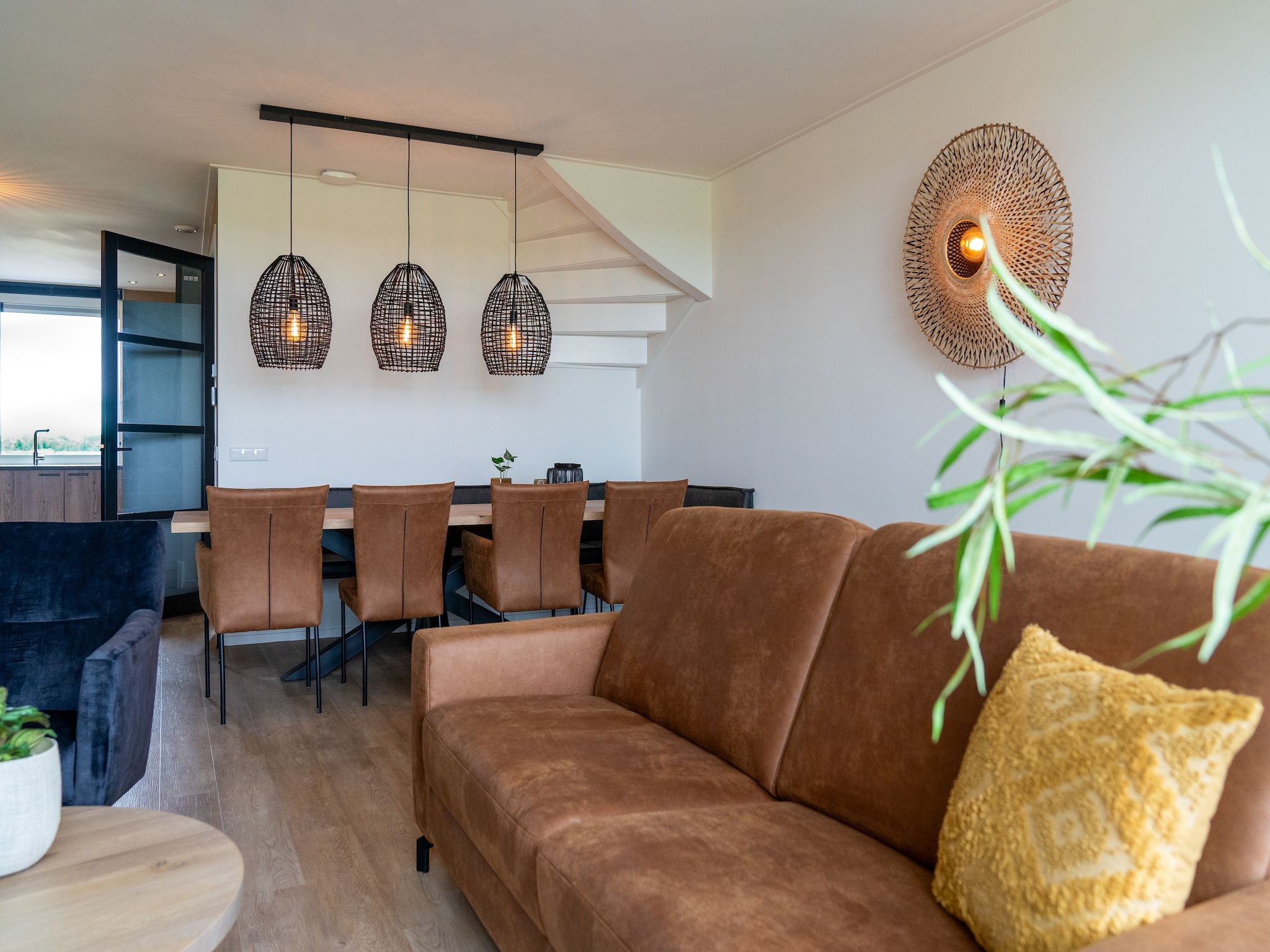 De woonkamer van 20 persoons villa in Leons