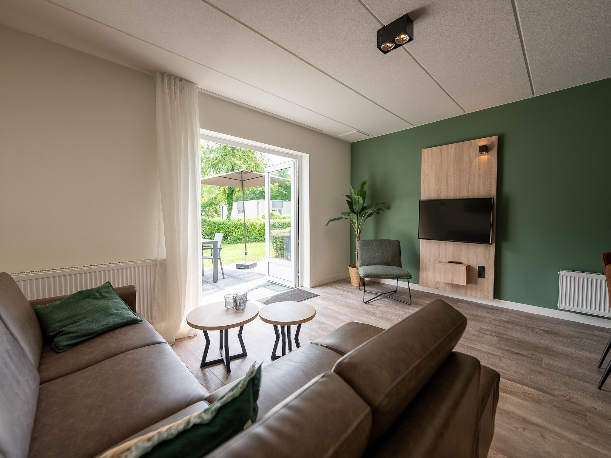 De woonkamer van Vakantiepark Hunzedal 19 in Borger