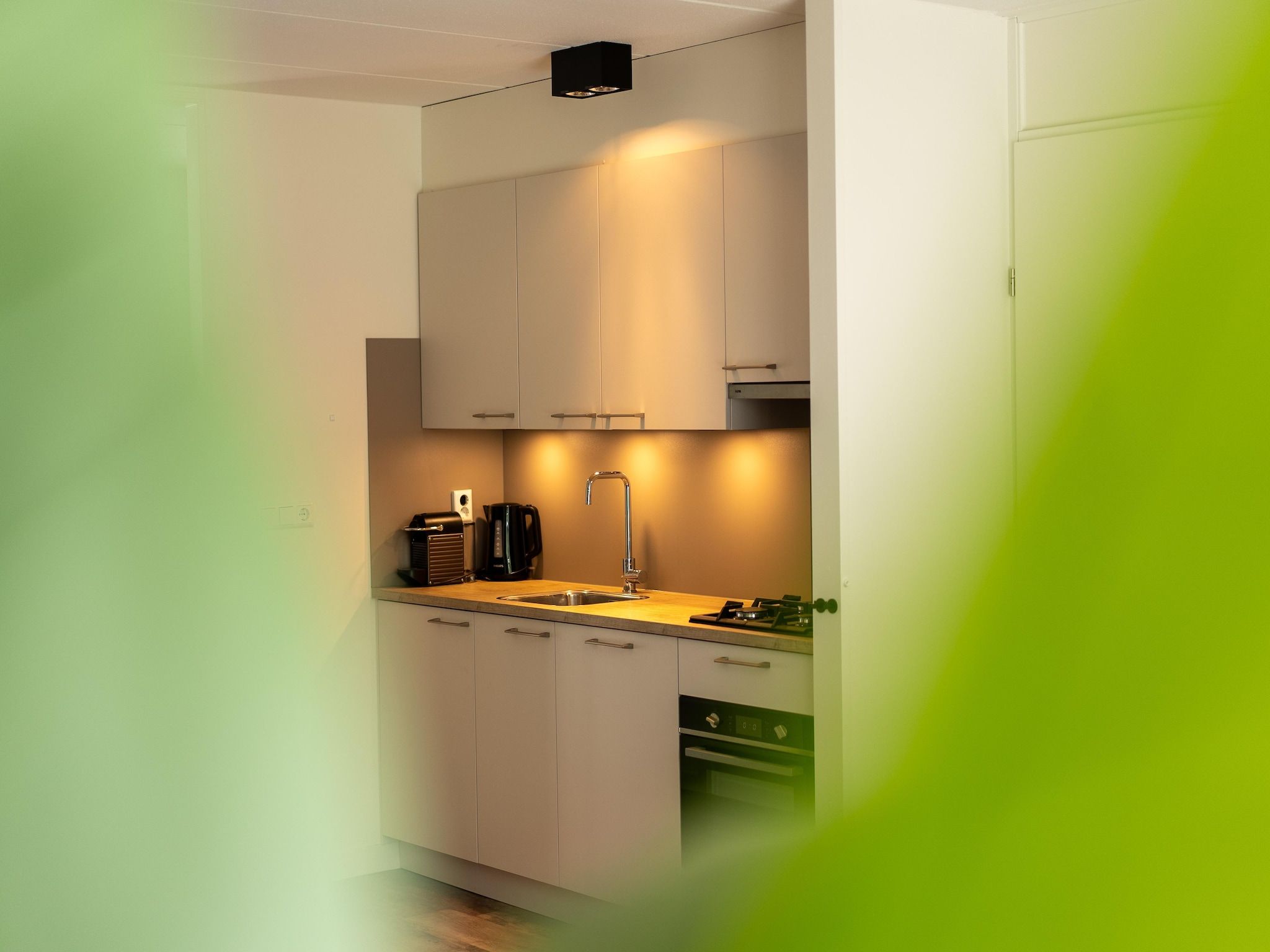 De keuken van Vakantiepark Hunzedal 19 in Borger