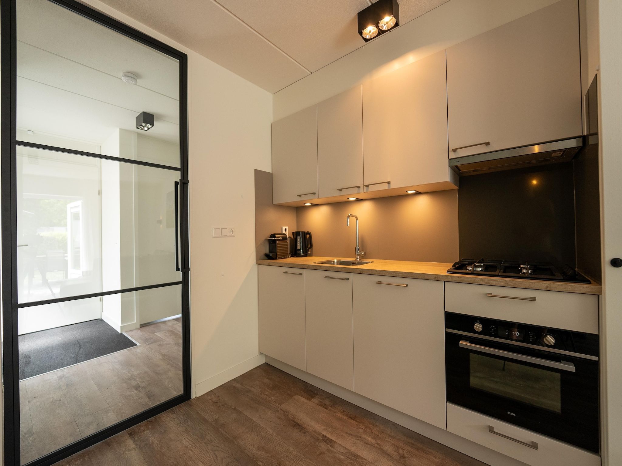 De keuken van Vakantiepark Hunzedal 19 in Borger