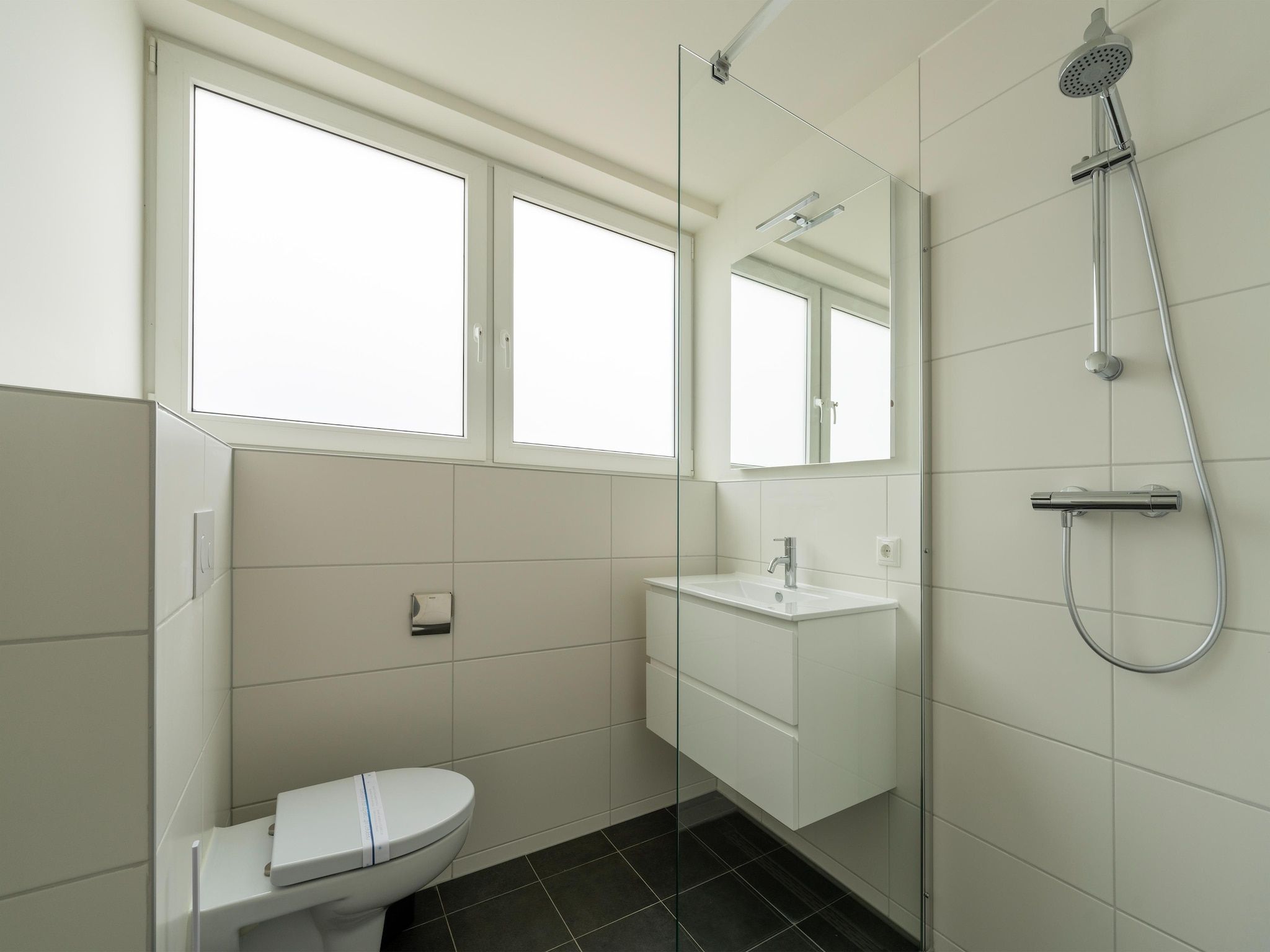 De badkamer van Strandloper 129 in Simonshaven