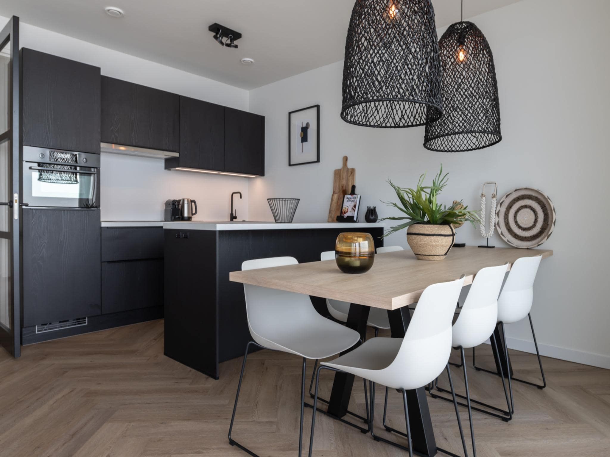 De eetkamer van Veerse Wende 6 pers in Arnemuiden