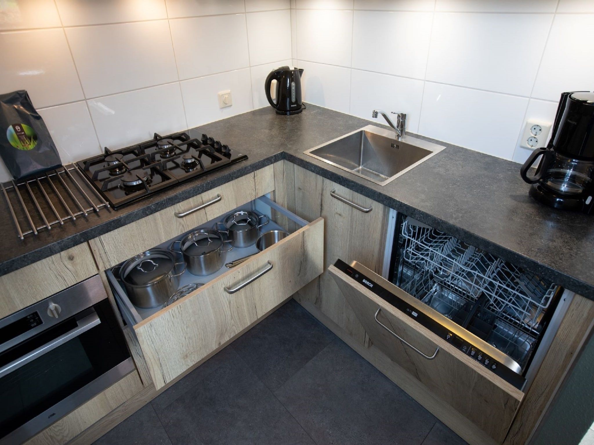 De keuken van Vakantie bij Meeussen - Molendal 4 in Plasmolen