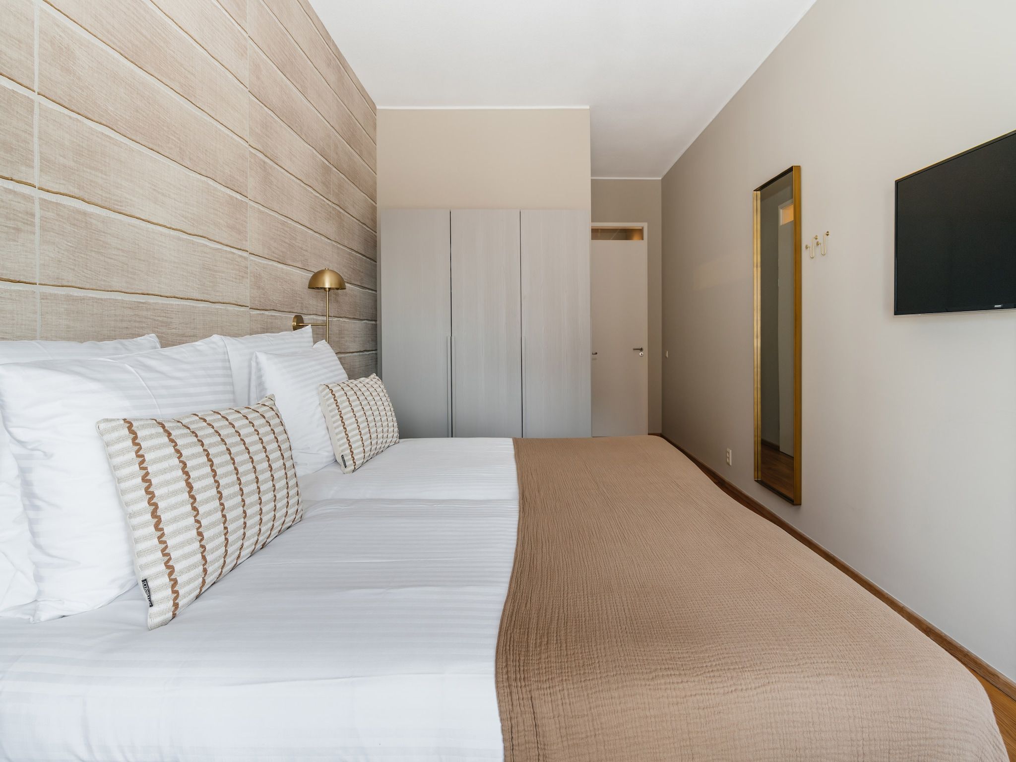 Een slaapkamer van Scheveningen Harbour 6B in Den Haag