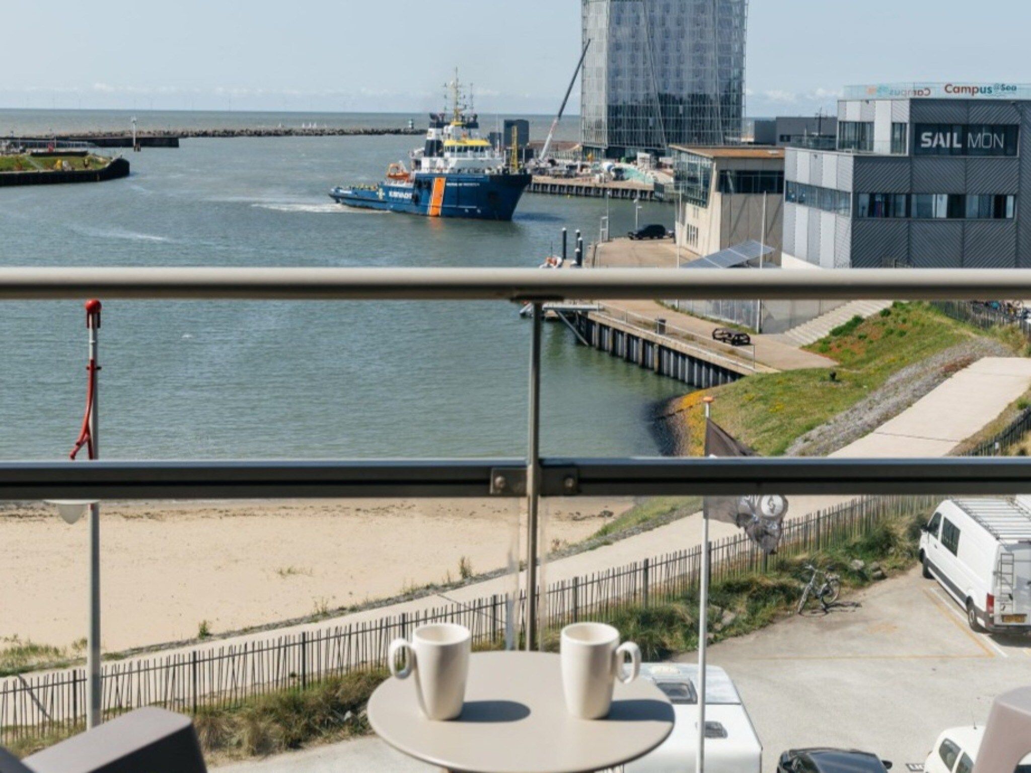 Het uitzicht vanaf Scheveningen Harbour 40A in Den Haag