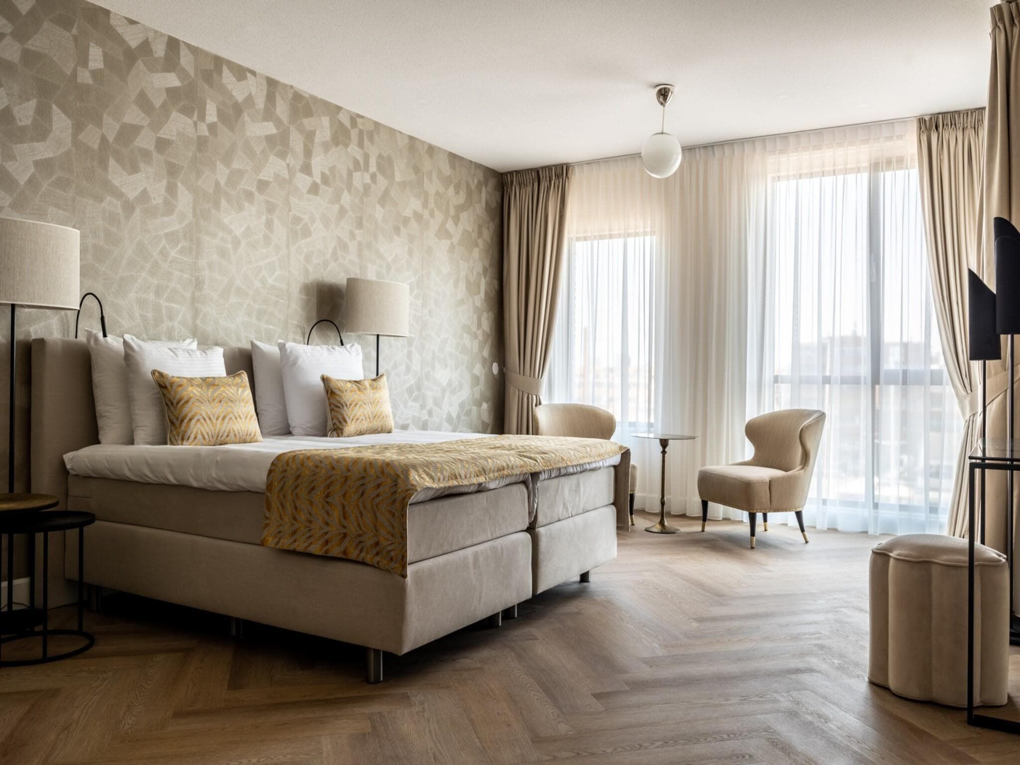 Een slaapkamer van Scheveningen Harbour 66A in Scheveningen