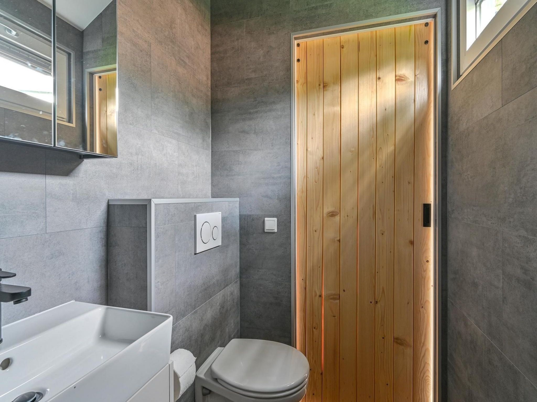 De badkamer van Resort Drentse Weelde 1 in Hoogersmilde