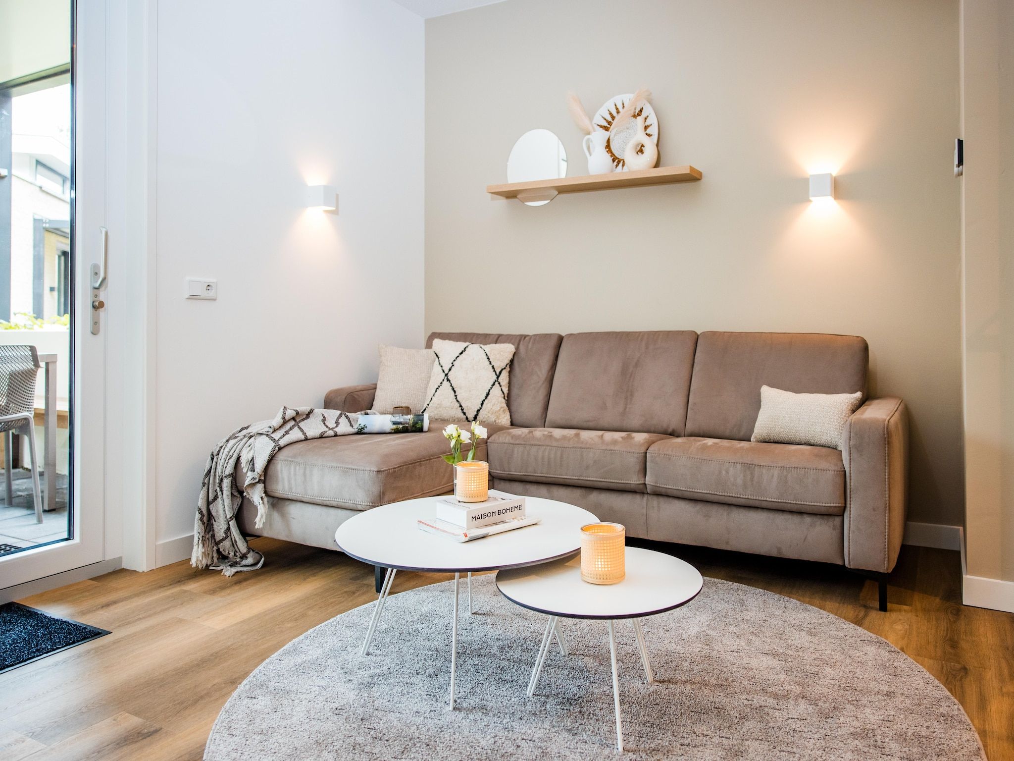 De woonkamer van Steenpatrijs 17-07 in Voorthuizen