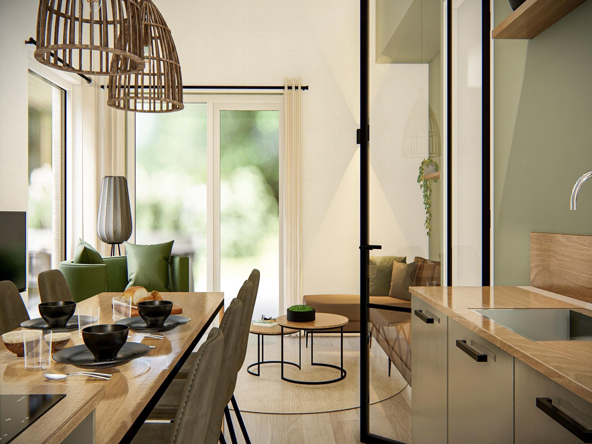 De eetkamer van Dwergarend 17-17 in Voorthuizen