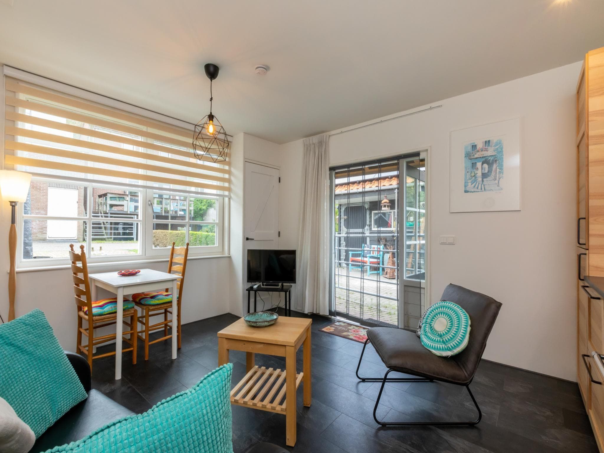 De woonkamer van Achterweg 10 l Zonnemaire 'Sol e Mar' in Zonnemaire