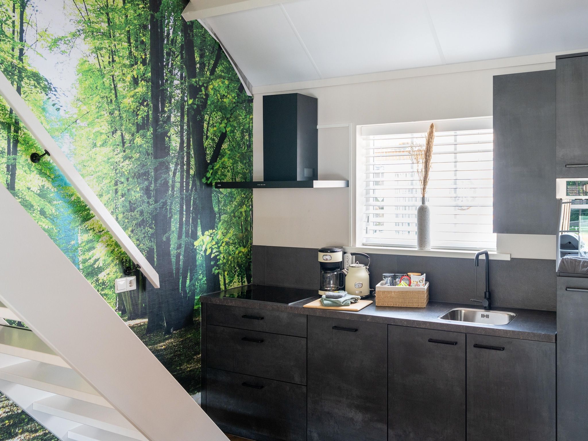 De keuken van Luxe vakantiehuis Veluwe met Wellness in Veluwe