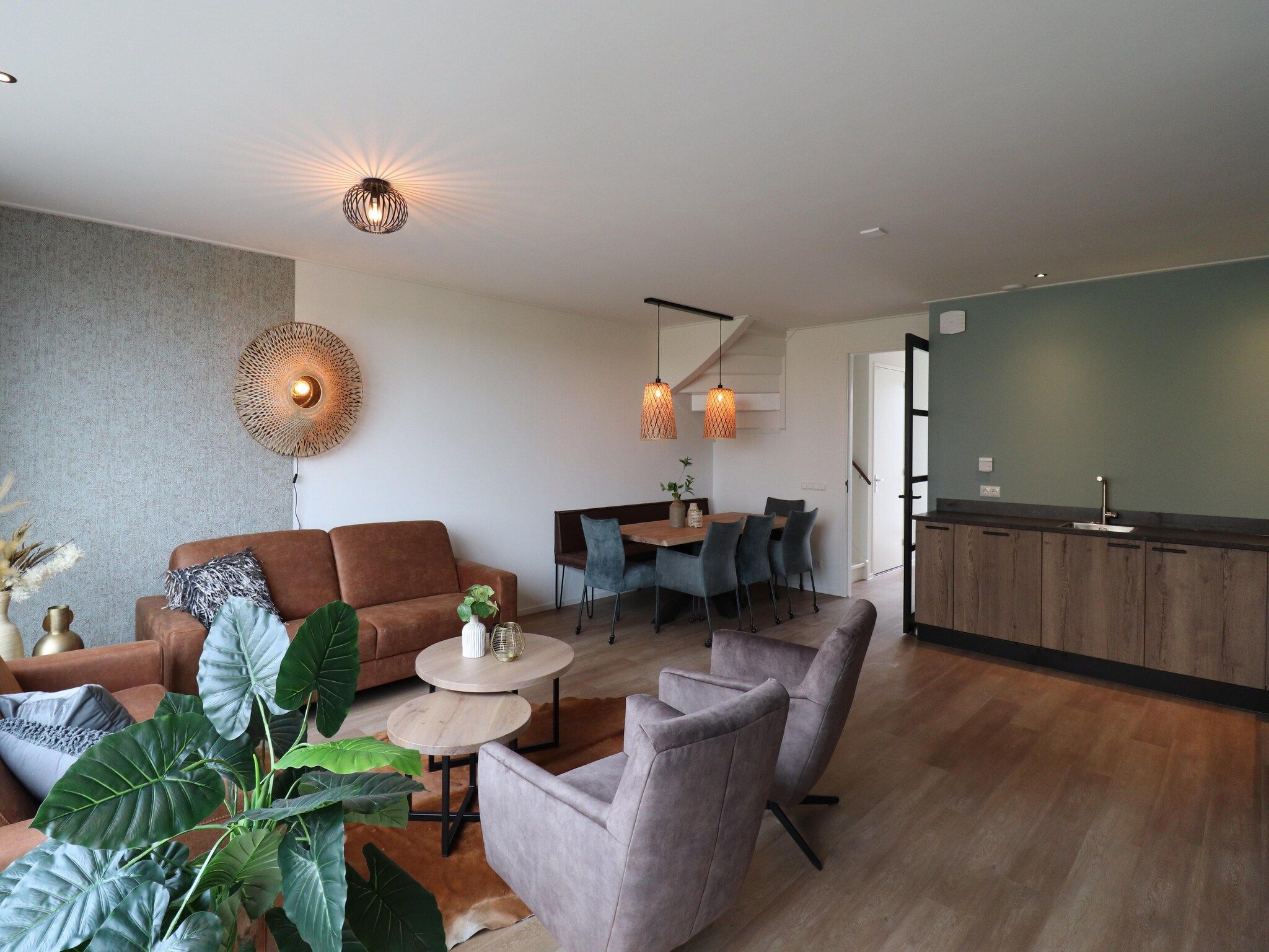 De woonkamer van Friese villa in Leons in Leons