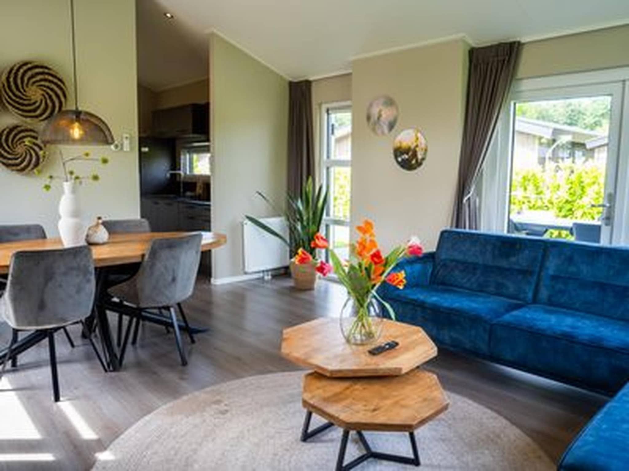 De woonkamer van Vakantiepark Molenvelden 11 in Veldhoven