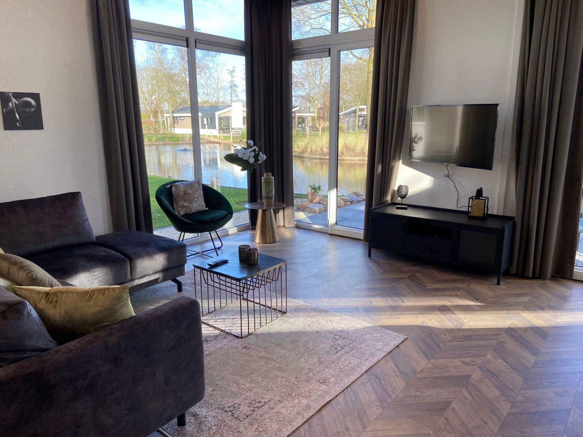De woonkamer van Pavilion 6 in Kaatsheuvel