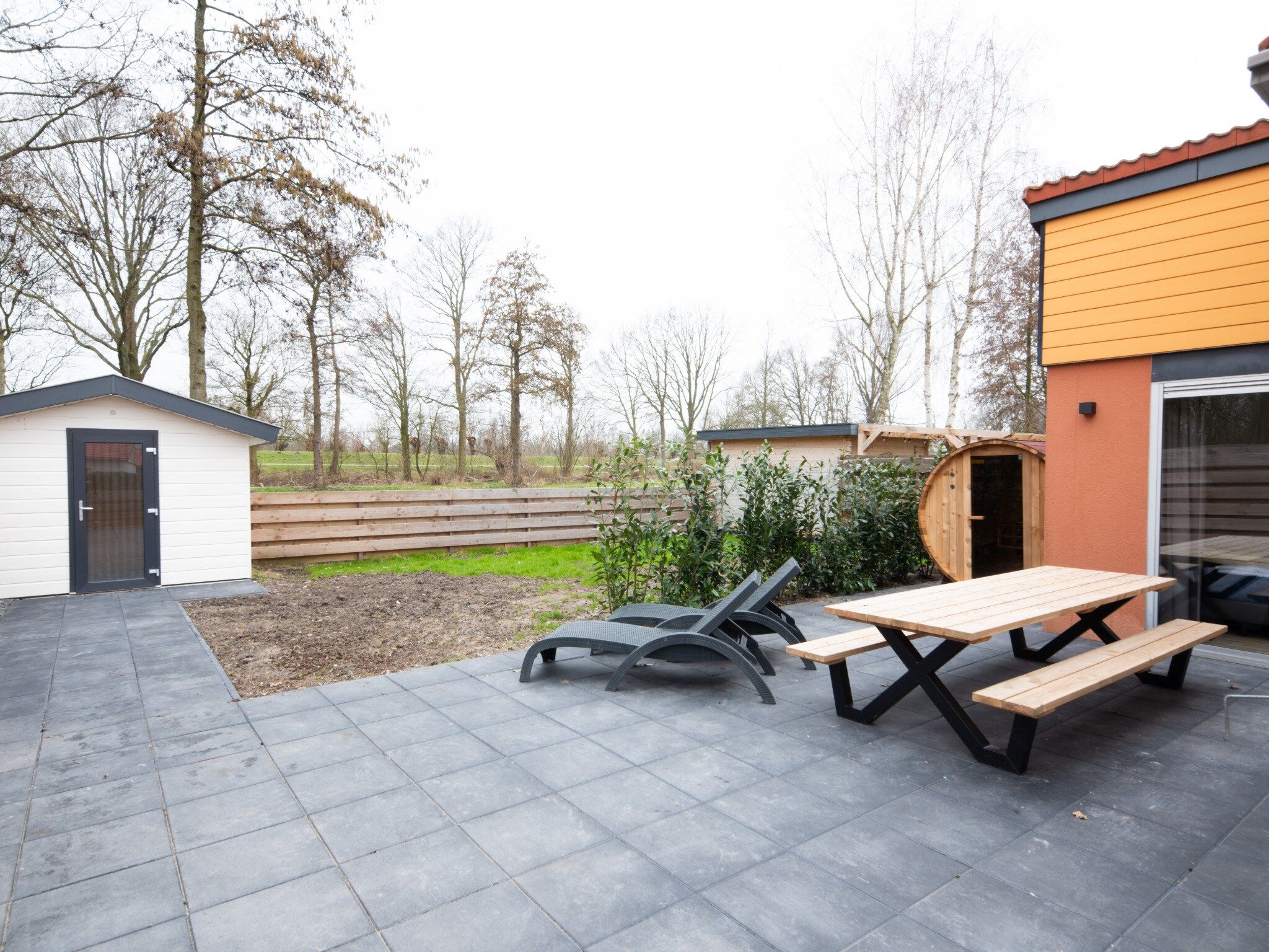 De buitenkant van 6 pers Welness huis 85 in Zevenhuizen
