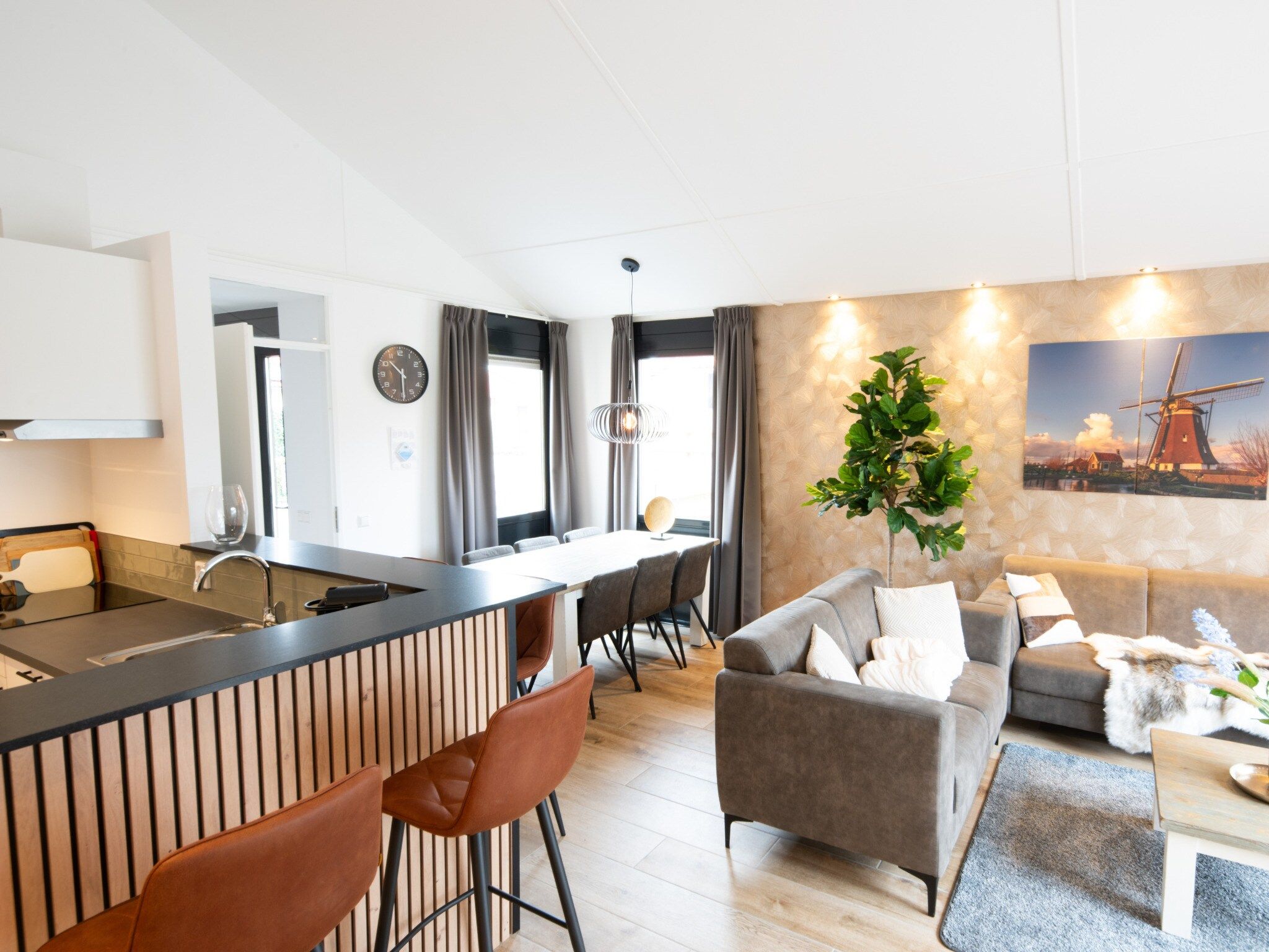 De woonkamer van 6 pers Welness huis 85 in Zevenhuizen