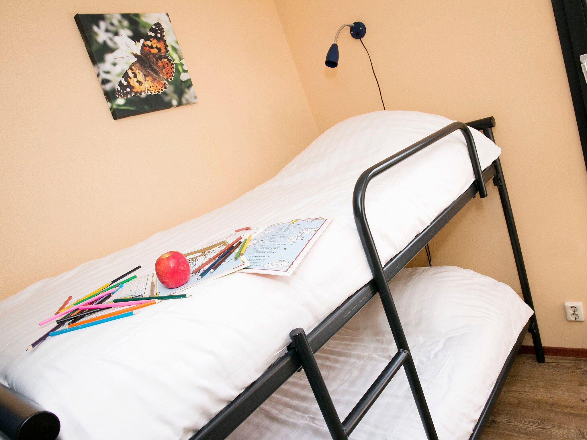 Een slaapkamer van Comfort bungalow – Max 6 personen – nummer 49 in Zevenhuizen