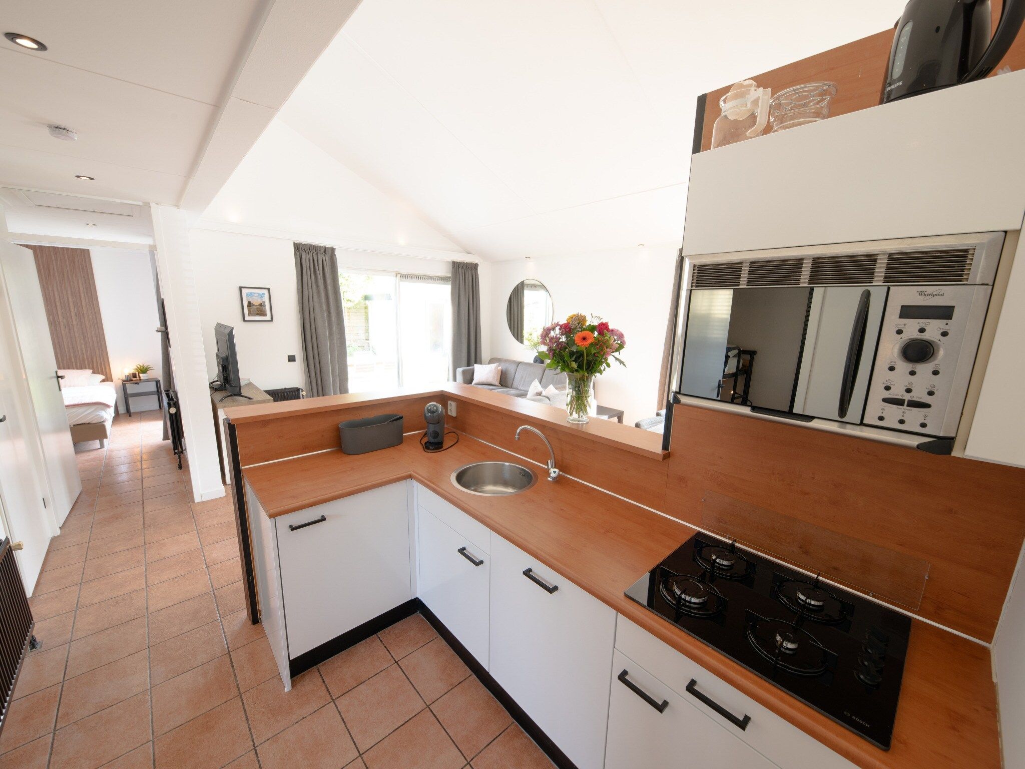 De keuken van Comfort bungalow – Max 6 personen – nummer 49 in Zevenhuizen