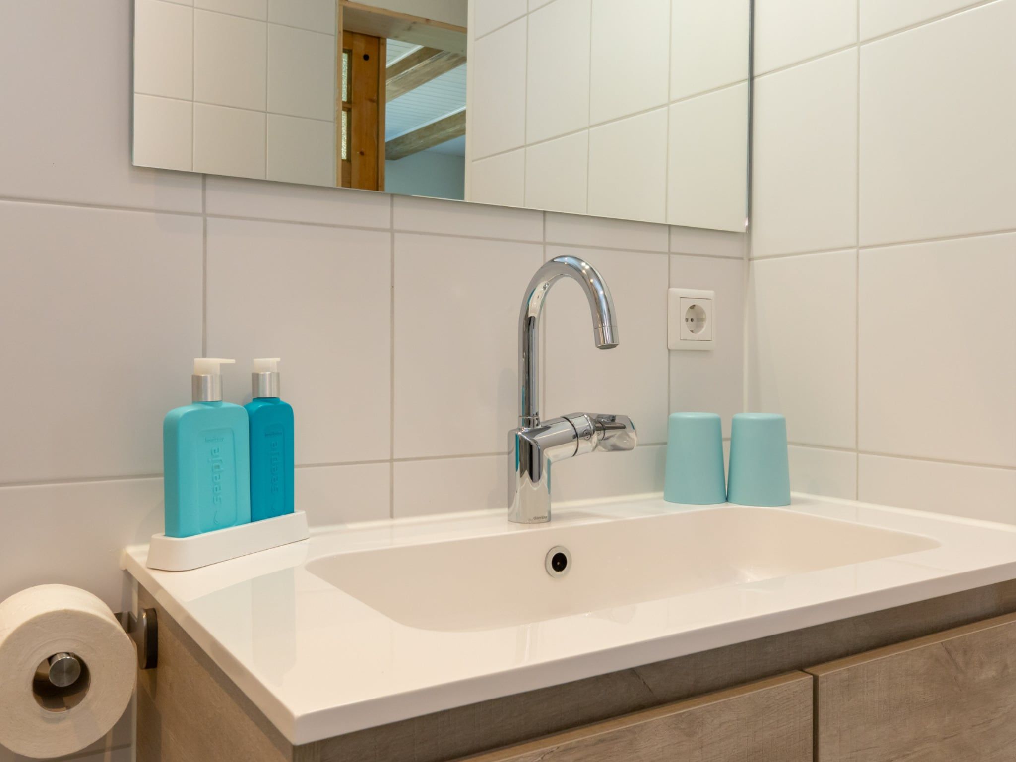 De badkamer van Verkorte Groeneweg 2 in Koudekerke