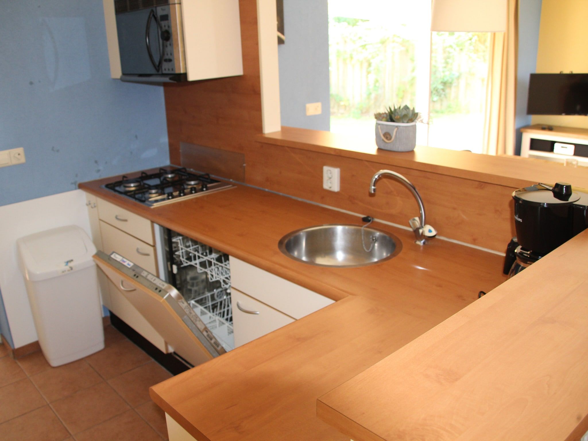 De keuken van Comfort bungalow – Max 6 personen – nummer 56 in Zevenhuizen