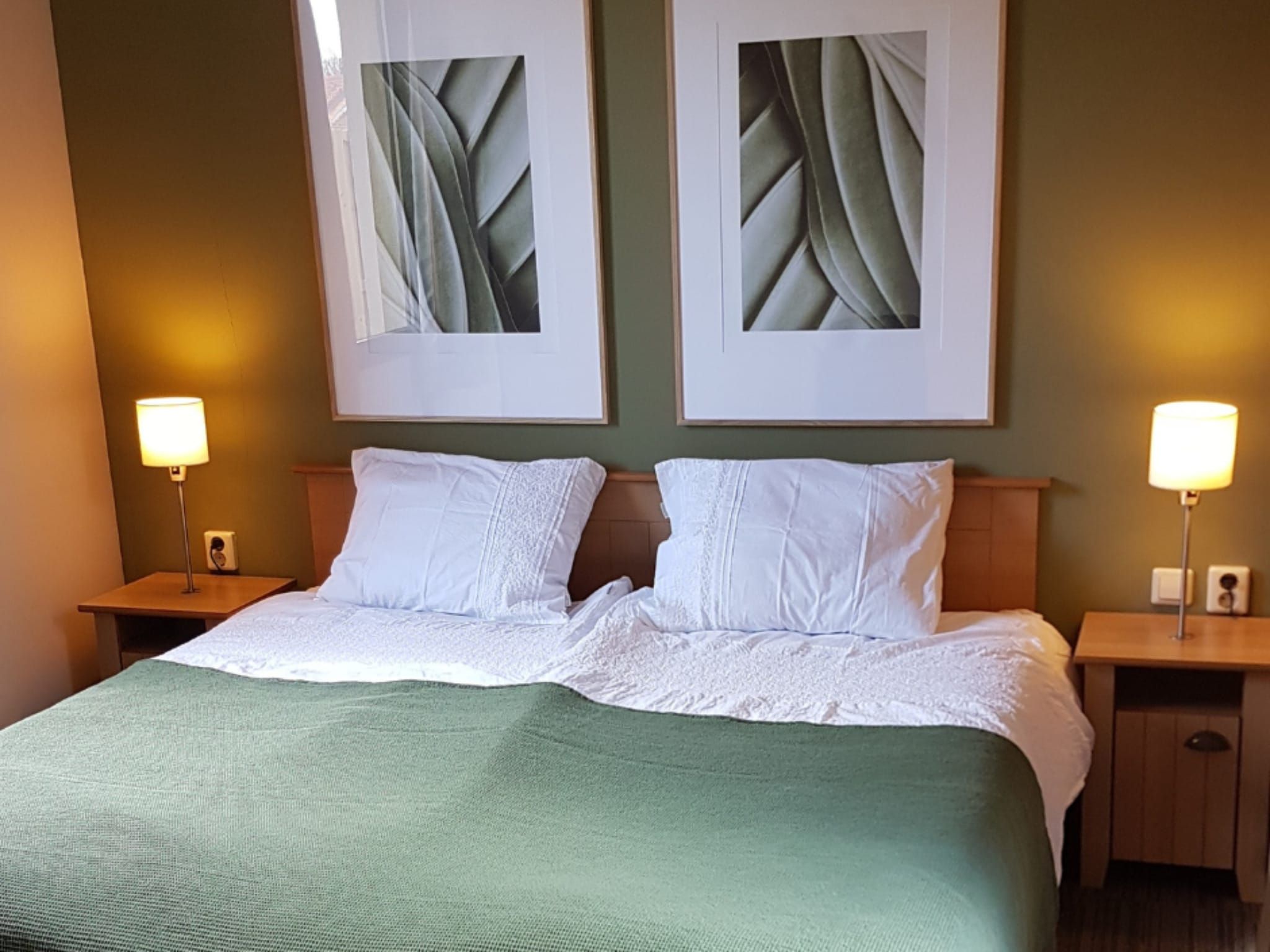 Een slaapkamer van Premium bungalow – max 4 personen – nummer 107 in Zevenhuizen