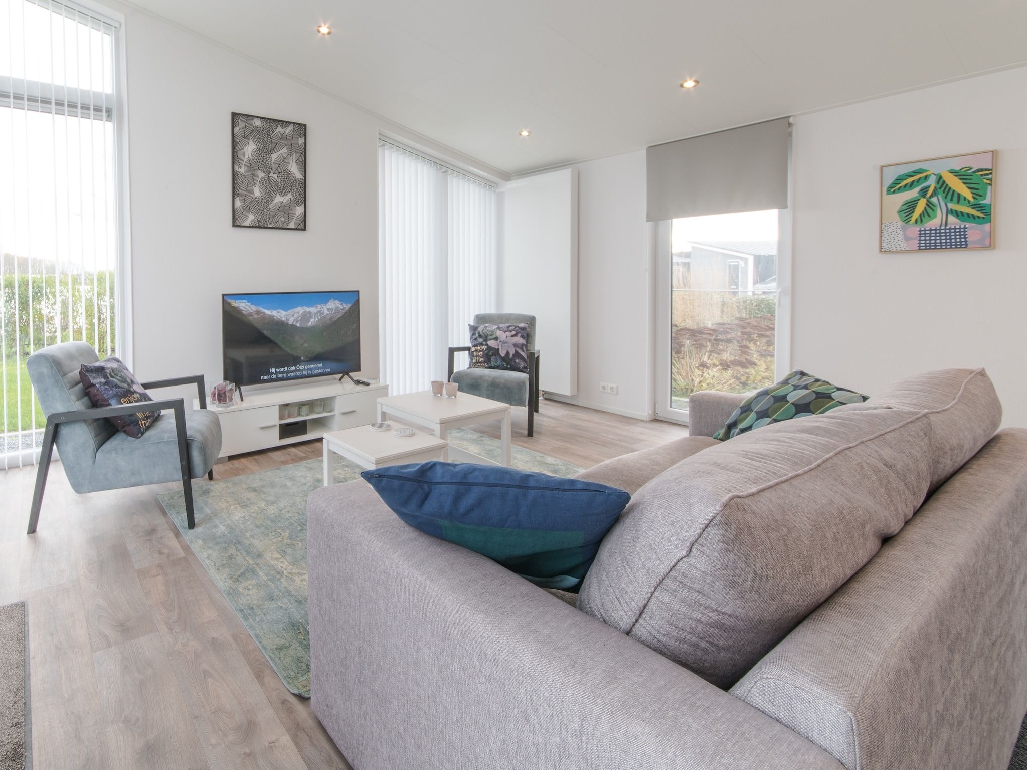 De woonkamer van Water Resort Oosterschelde 38 in Wemeldinge