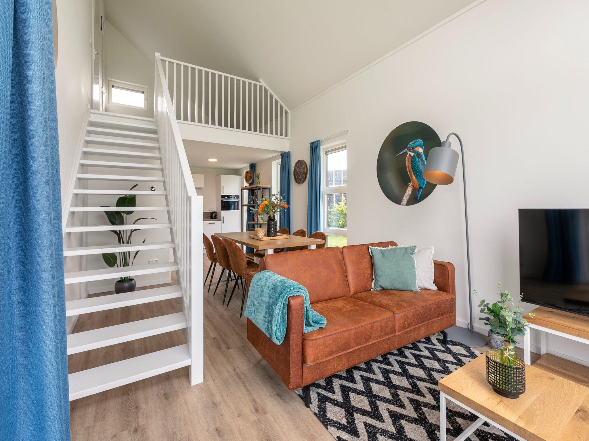 De woonkamer van Villapark Akenveen 6 in Tynaarlo