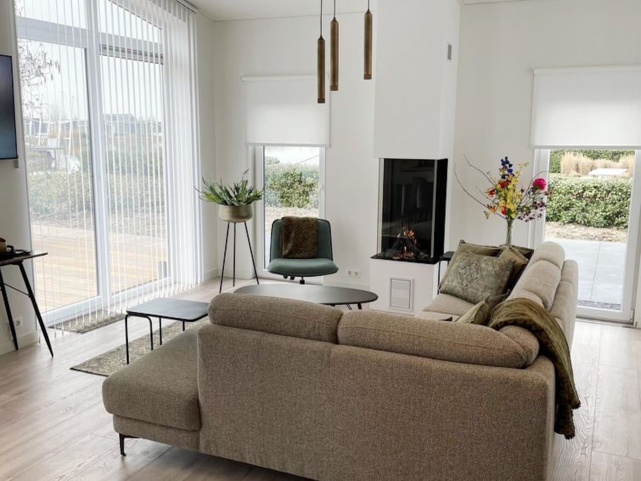 De woonkamer van Water Resort Oosterschelde 68 in Wemeldinge