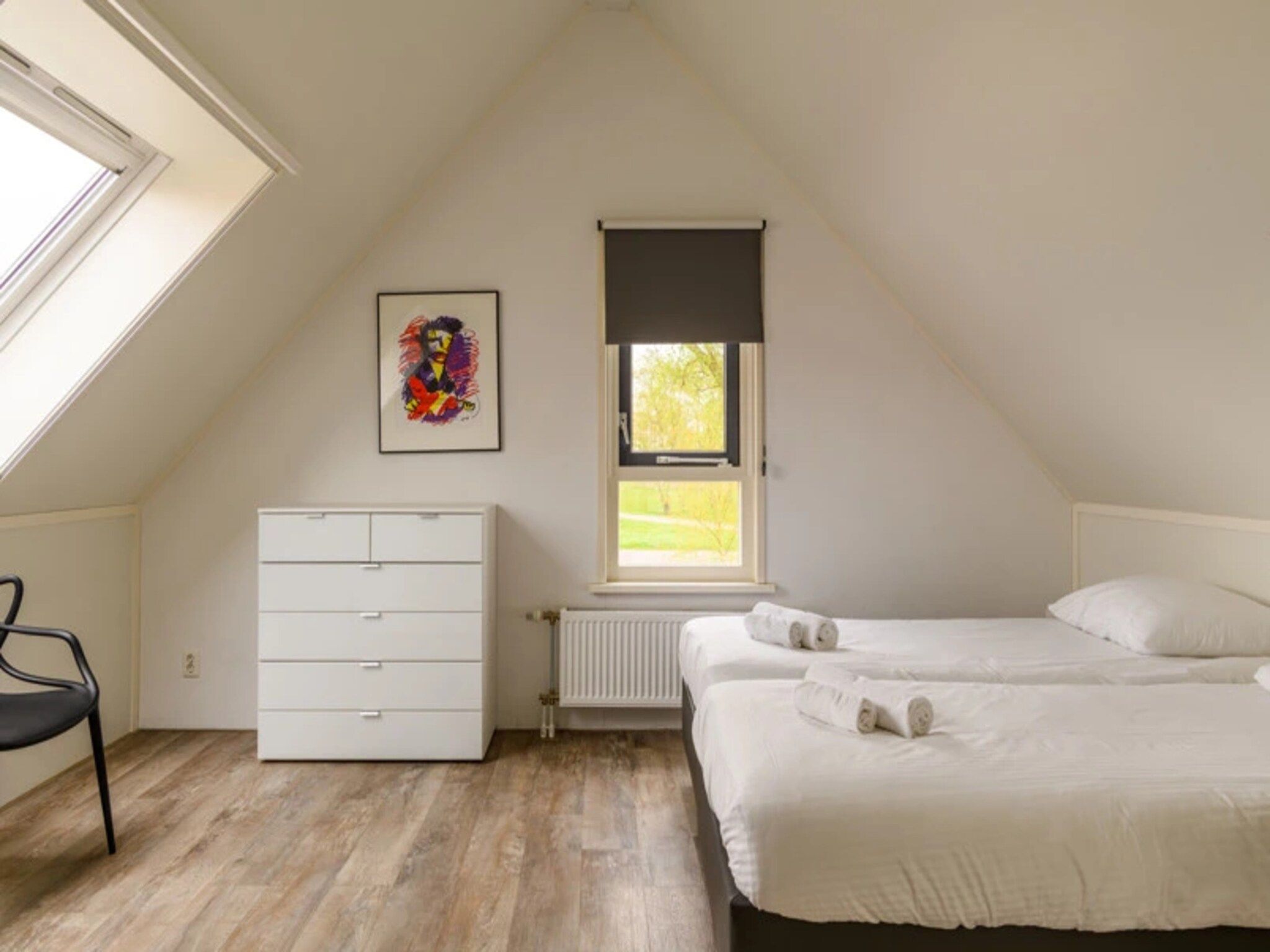 Een slaapkamer van Waterpark Langelille 4 in Langelille