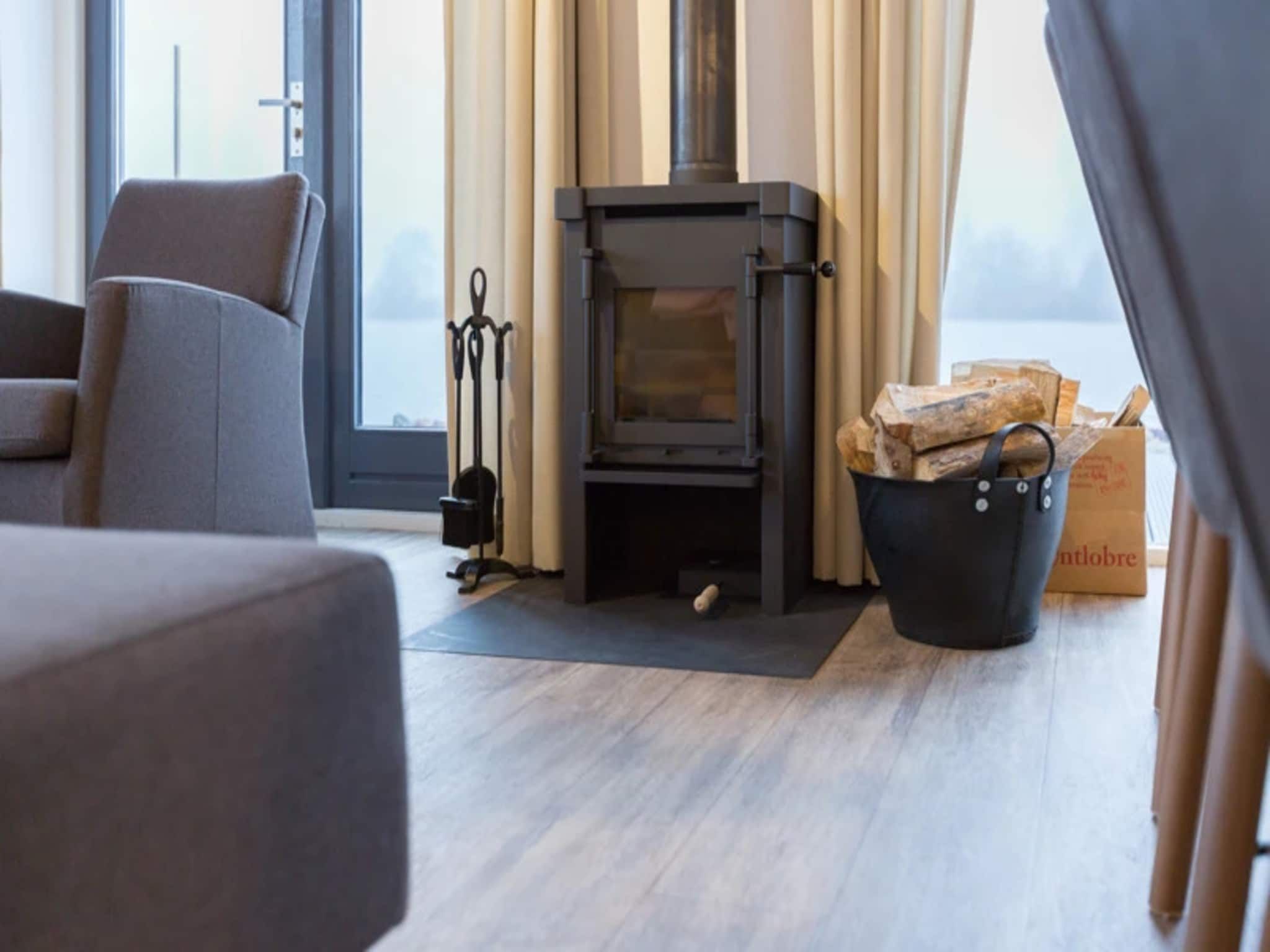 De woonkamer van Waterpark Langelille 5 in Langelille