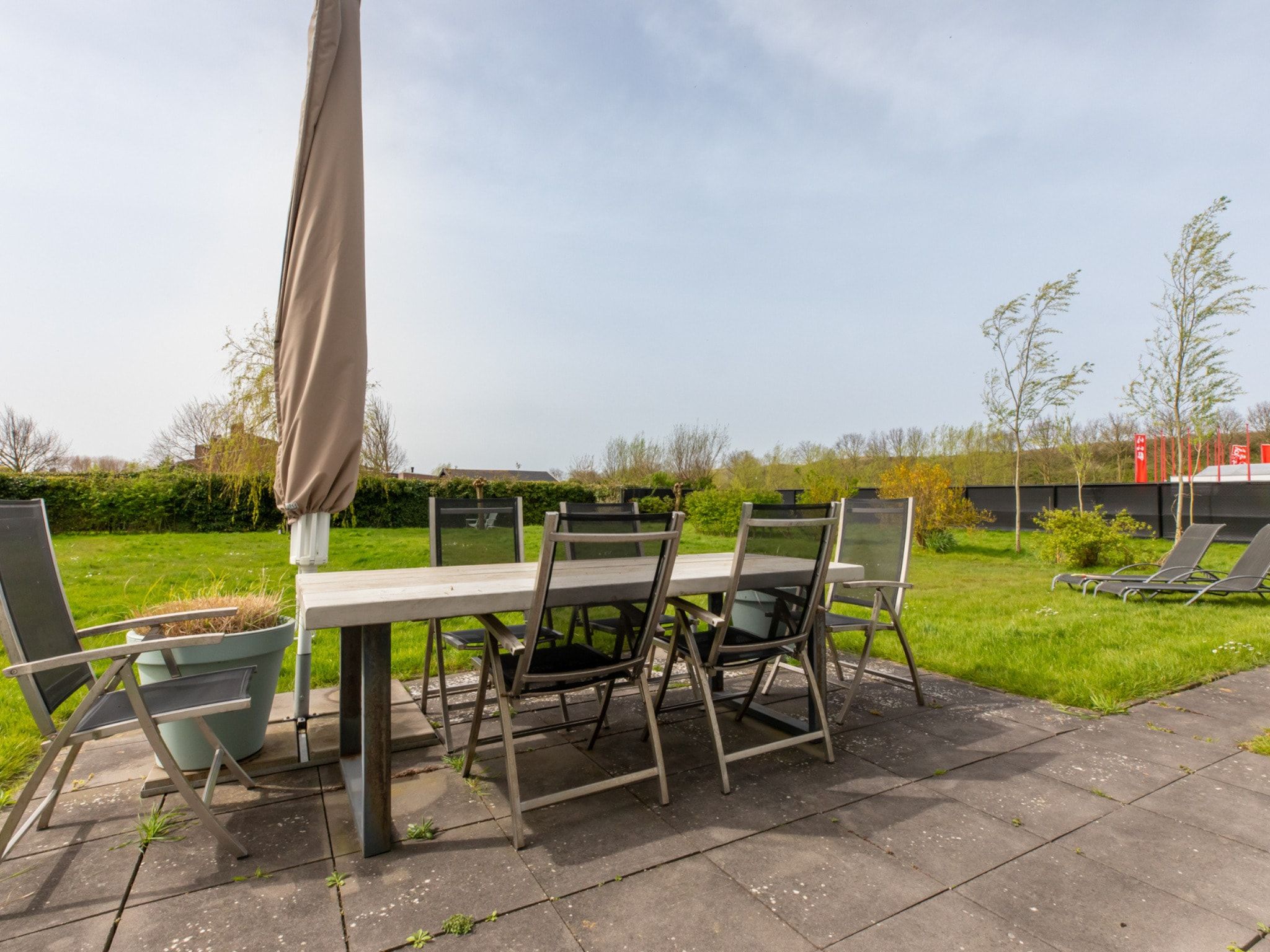 Het terras van Vakantiehuis - Lepelblad 97 in Nieuwvliet